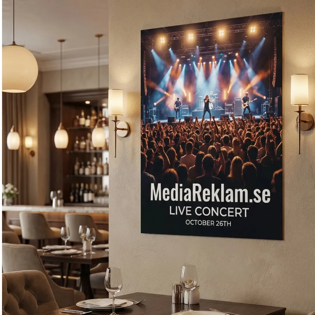 Affisch 50x70 cm tryckt på bestruket konstpapper 170 g/m², monteringsklart från MediaRelam.se.