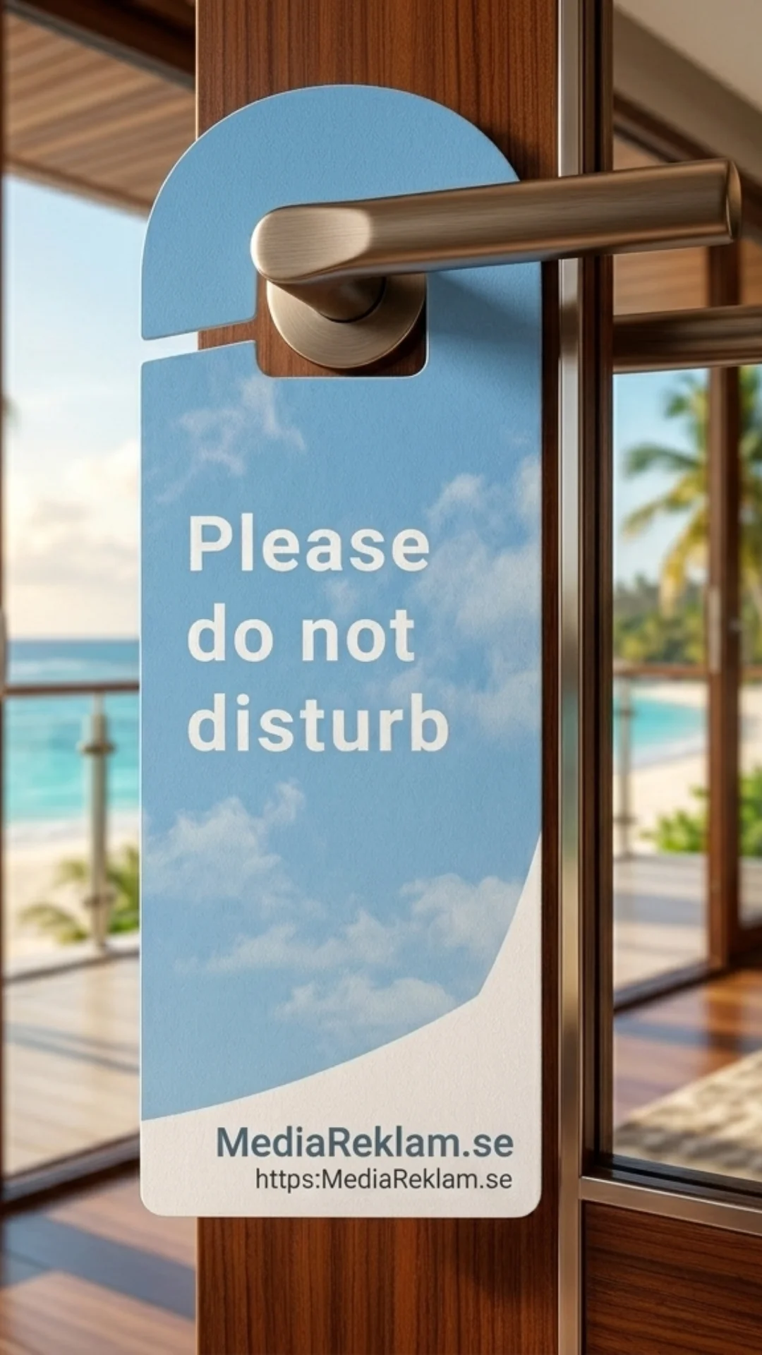 Dörrhängare med tryck för kampanjer, hotell och reklam