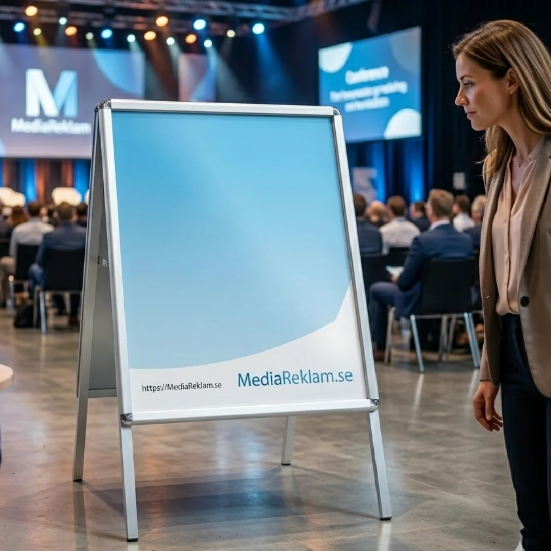 Gatupratare 50x70 och gatupratare 70x100 med logga från MediaReklam.se