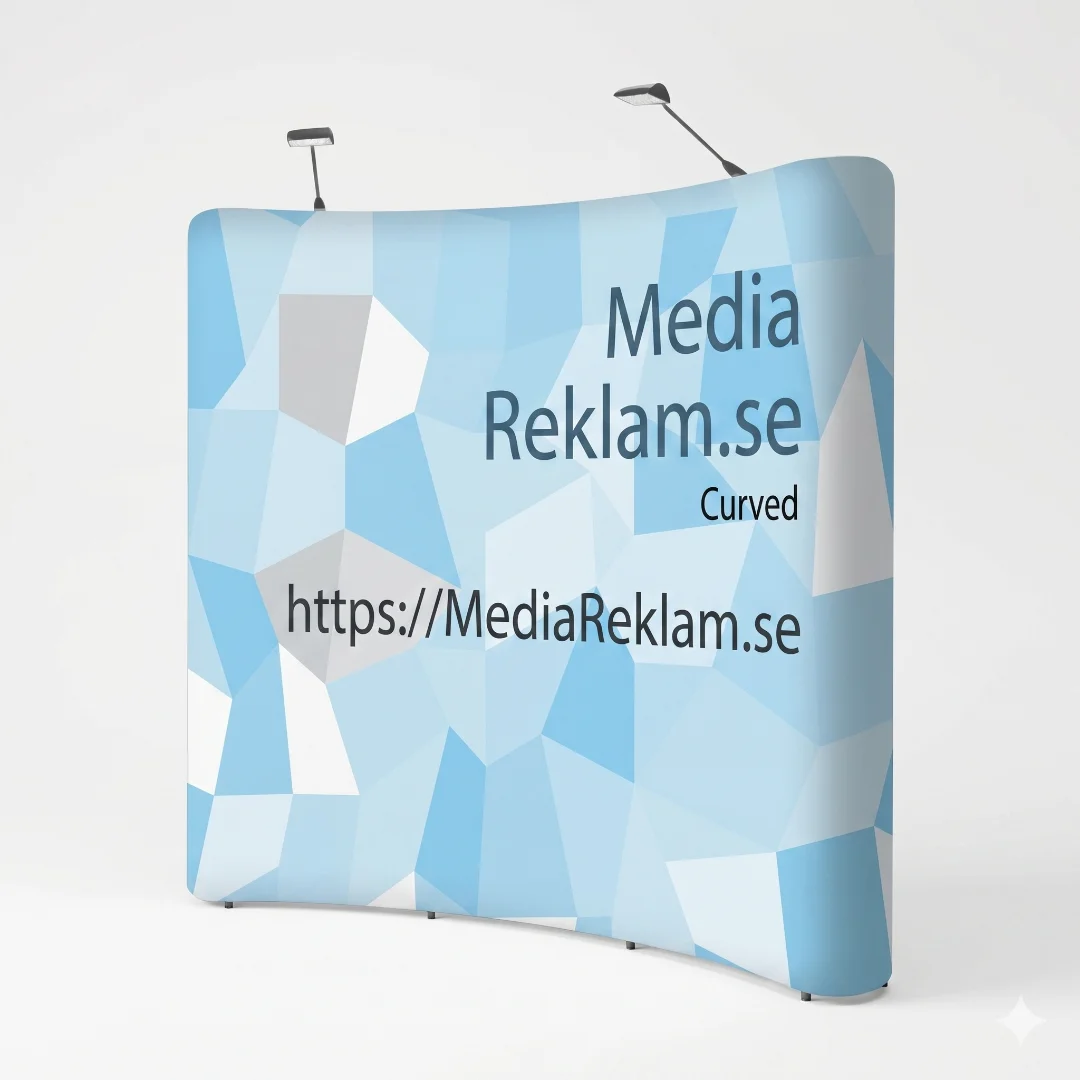 Pop Up Stand med MediaReklam.se-design för mässa och event