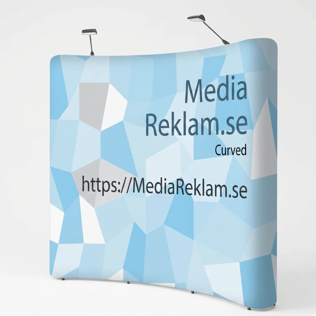 Pop Up Stand med MediaReklam.se-design för mässa och event