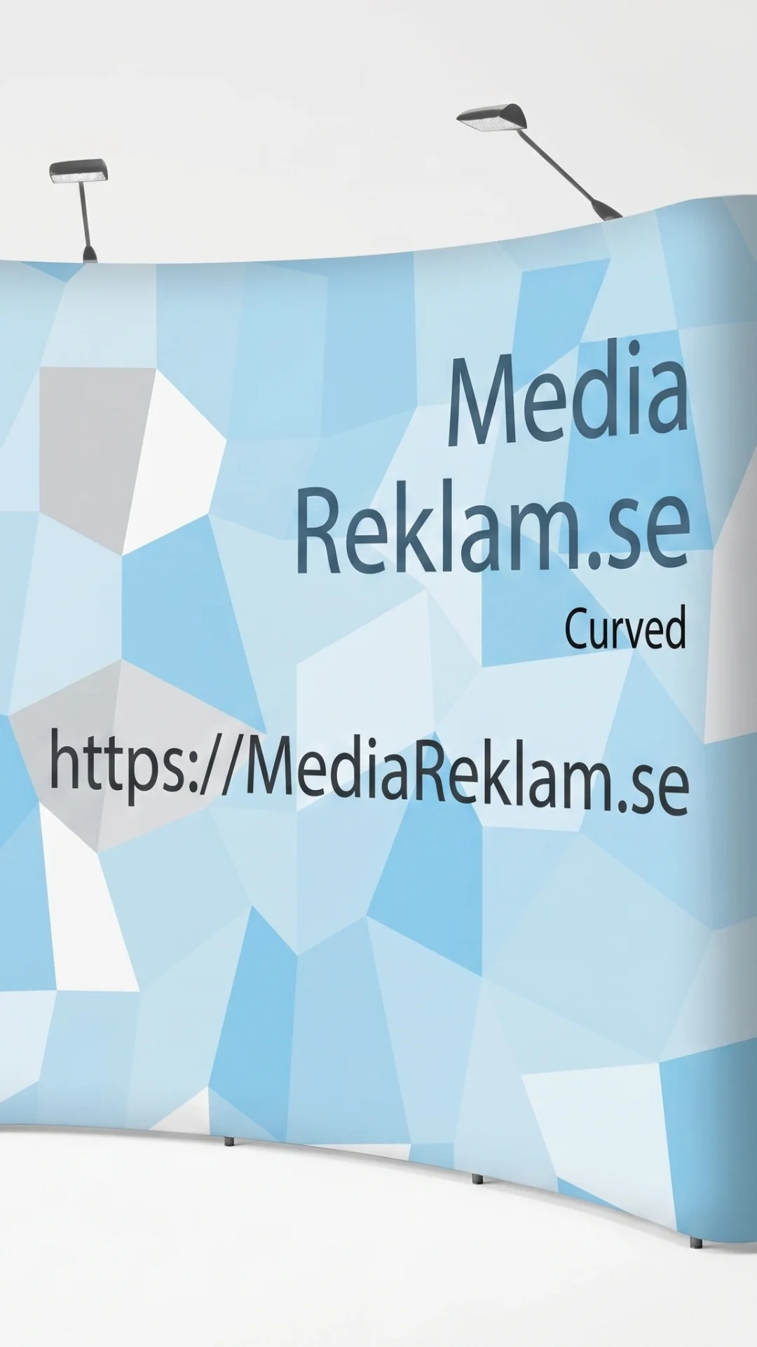 Köp Pop Up Stand med tryck & mässvägg med logo hos MediaReklam.se