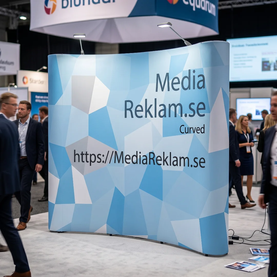 Pop Up Stand med MediaReklam.se-design för mässa och event