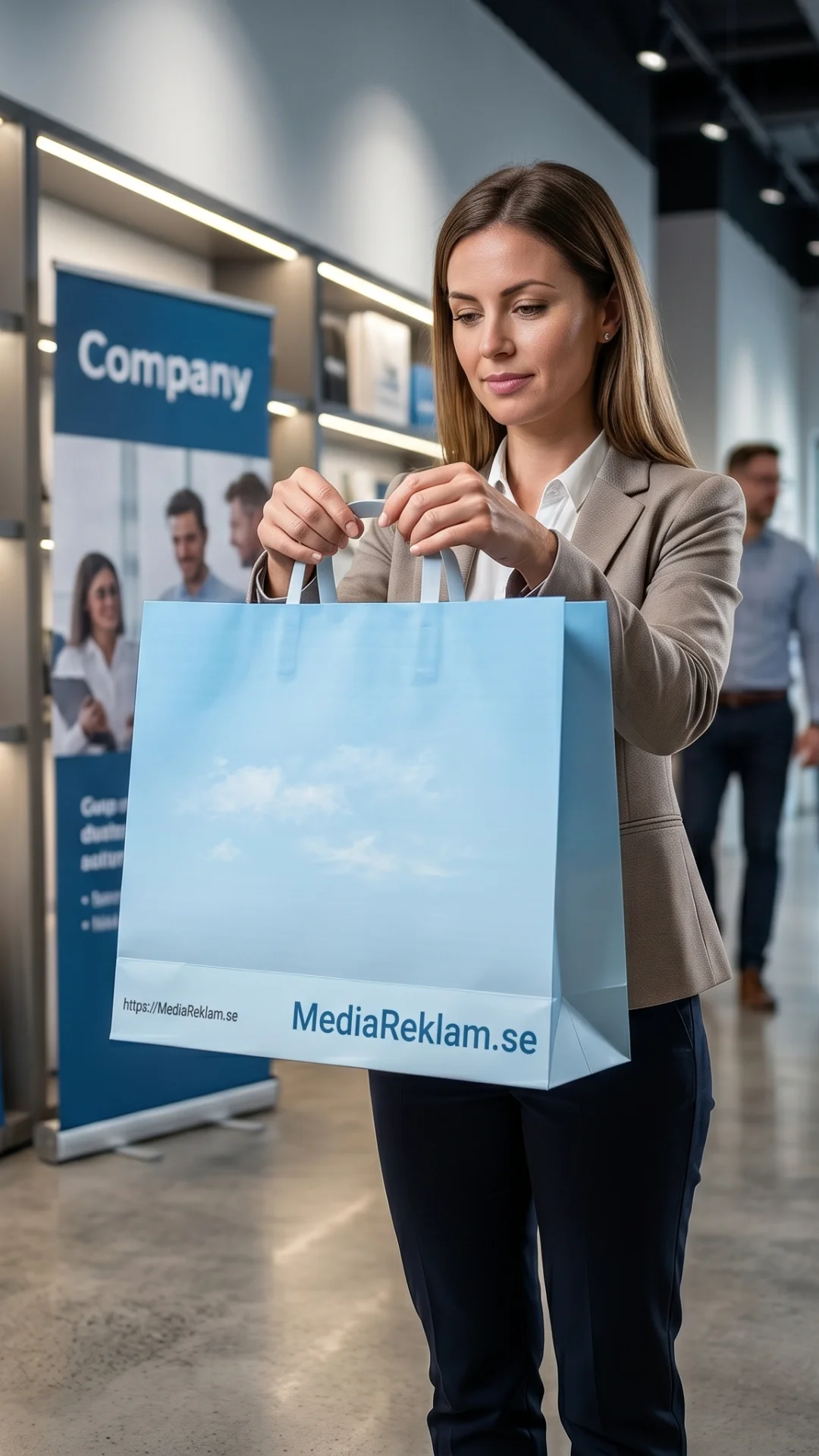 Papperskassar med eget tryck & presentpåsar i papper | MediaReklam.se