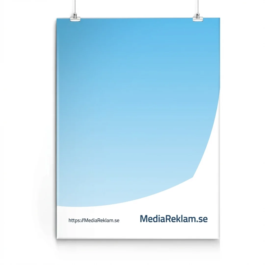 Affisch 50x70 cm tryckt på bestruket konstpapper 170 g/m², monteringsklart från MediaRelam.se.