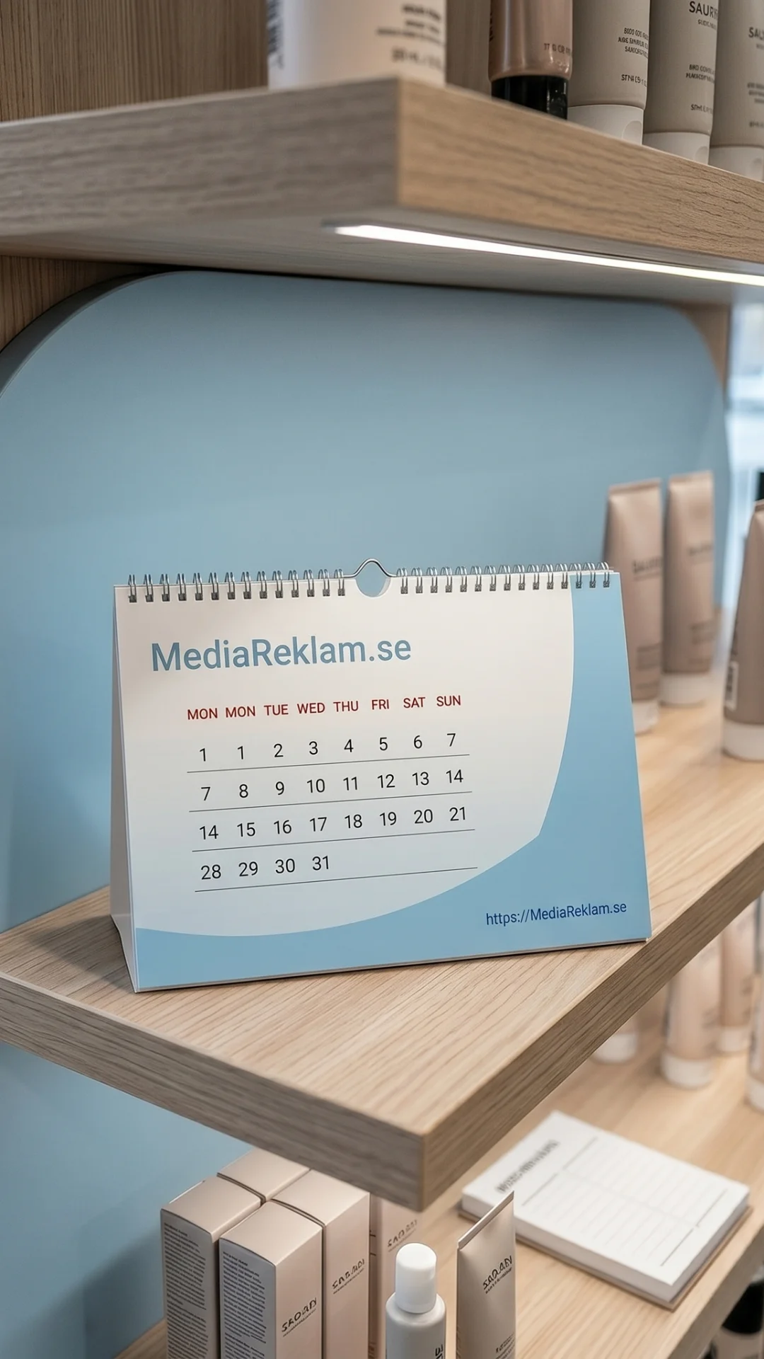 Trycka egen kalender med bilder, logotyp och design