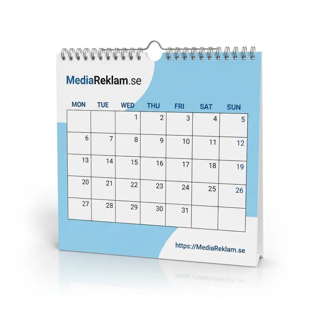 Trycka kalender och trycka egen kalender hos MediaReklam.se i Stockholm.