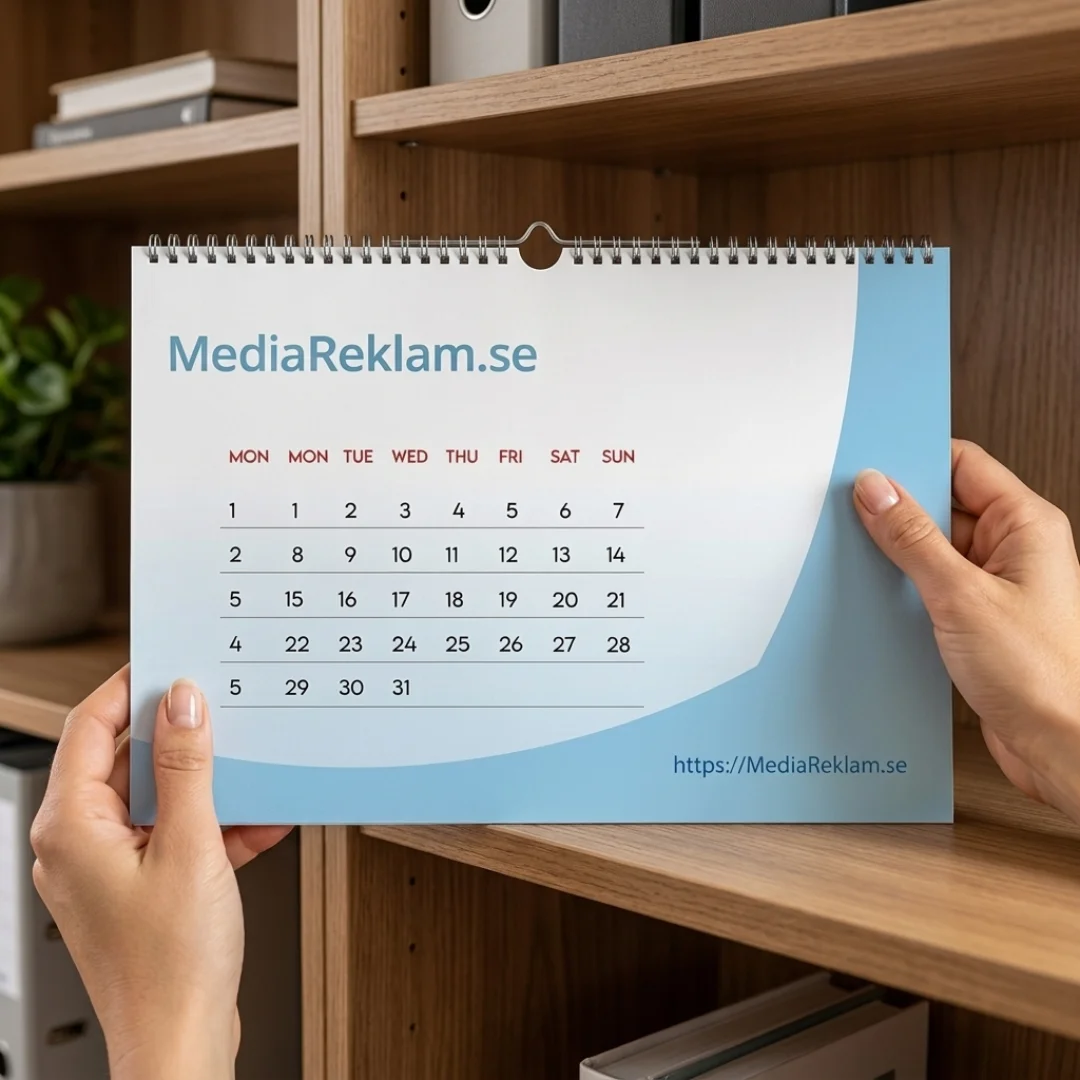 Trycka kalender och trycka egen kalender hos MediaReklam.se i Stockholm.